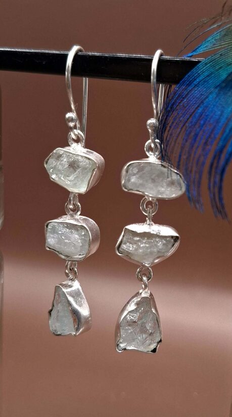 Akvamarīns. Sudrabs. 5 cm. 