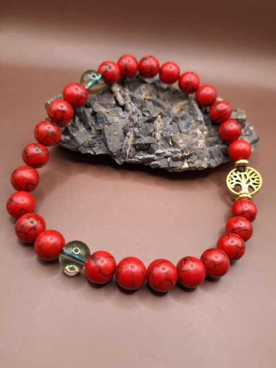 Counting beads. 27 stages. Howlite, Quartz.