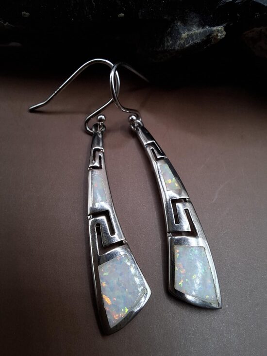 Fire opal. Silver. From the clasp 3.6 cm. 