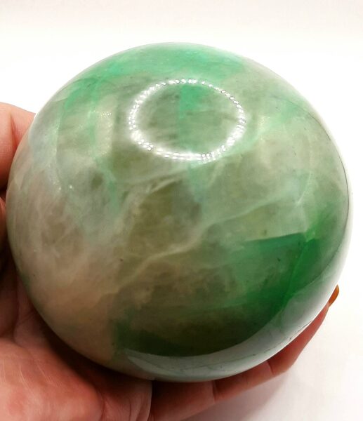 Chrysoprase with moonstone.